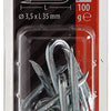 Mack 1017211 – Klammerstahl verzinkt 100 gr 3,5 x 35 mm | 5 Stück