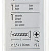 Mack 1017222 - Spanplattenschraube mit Kopf gelb plattiert 40 Stück 3,5 x 16 mm | 10 Stück