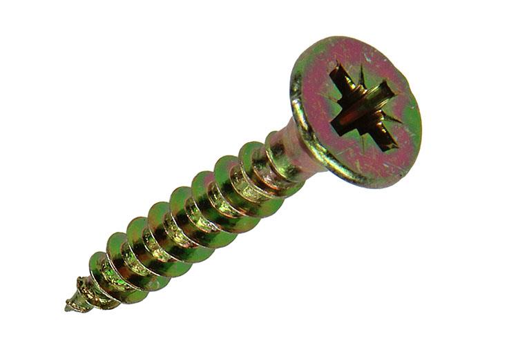 Mack 1017253 - Spanplattenschraube mit Kopf vergilbt 15 Stück 5,0 x 30 mm | 10 Stück