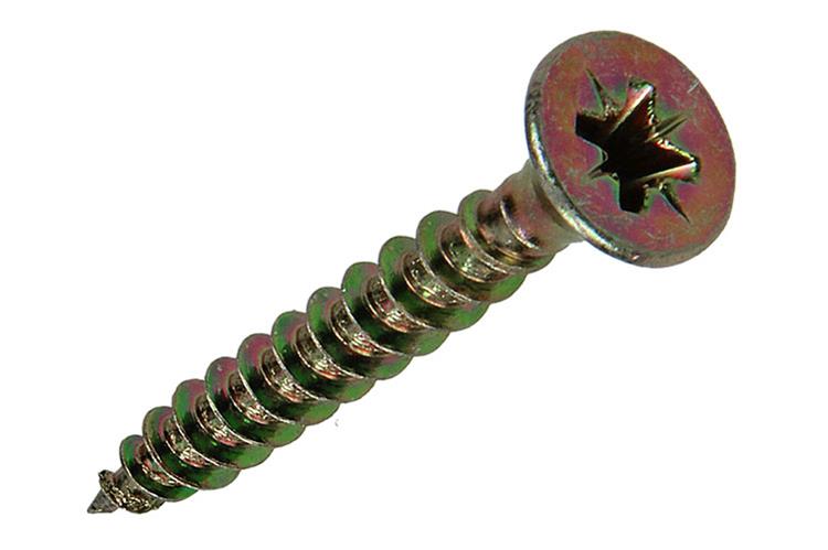 Mack 1017254 - Spanplattenschraube mit Kopf gelb plattiert 13 Stück 5,0 x 35 mm | 10 Stück