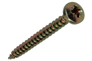 Mack 1017275 - Spanplattenschraube Zylinderkopf gelb plattiert 15 Stück 4,0 x 40 mm | 10 Stück - afbeelding 1
