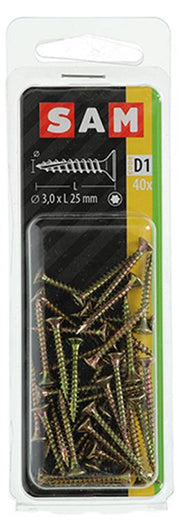 Mack 1017283 - spainplschr.vzkop-selfb. gelb plattiert 40 Stück 3,0 x 25 mm | 10 Stück - afbeelding 2