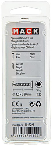 Mack 1017293 - spainplschr.vzkop-selfb. gelb plattiert 30 Stück 4,0 x 20 mm | 10 Stück - afbeelding 3