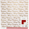 Vivi Gade Designpapier, Frohe Weihnachten und Punkte, Blatt 30,5 x 30,5 cm, 180 g, Gold, 3 Blatt 1 Box