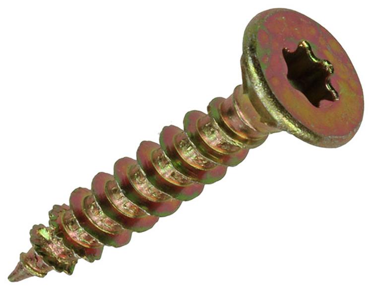 Mack 1017311 - spainplschr.vzkop-selfb. gelb plattiert 15 Stück 5,0 x 30 mm | 10 Stück