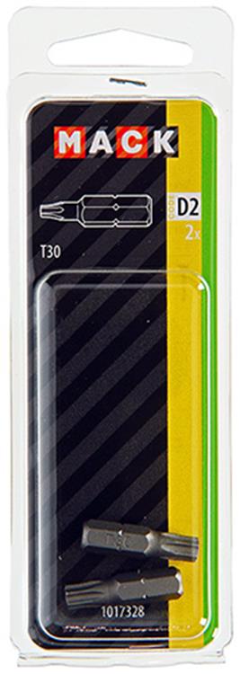 Mack 1017328 - Torx-Schraubenbit Stahl unbehandelt 2 Stück T 30 | 10 Stück