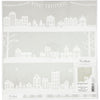 Vivi Gade Designpapier, Häuser und Schneeflocken, Blatt 30,5 x 30,5 cm, 180 g, 3 Blatt 1 Box