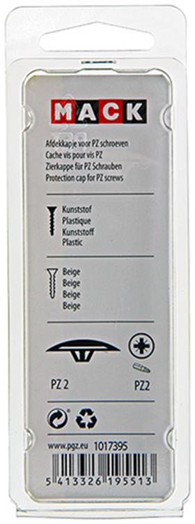 Mack 1017395 – Abdeckkappe für PZ-Schreibkunst. beige 40 Stück pz 2 | 10 Stück