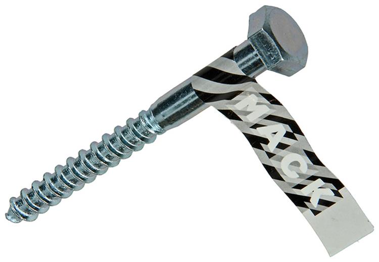 Mack 1017426 - Holzgewindebolzen Stahl verzinkt 1 Stück 10 x 100 mm | 10 Stück