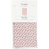 Vivi Gade Papiertüten, Trompete, H: 21 cm, Größe 6x12 cm, 80 g, rot, weiß, 8 Stück 1 Box - afbeelding 2