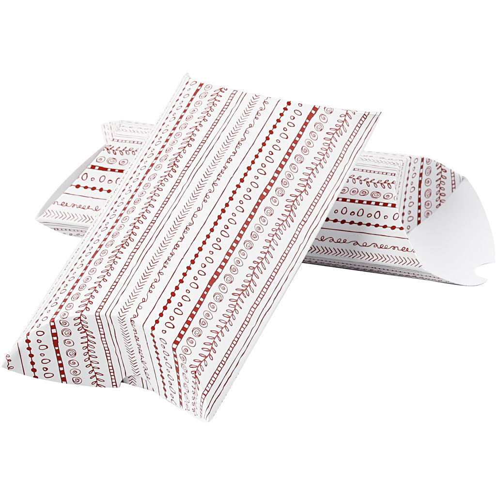 Vivi Gade Geschenkbox, Kritzeleien, Größe 18x15x6 cm, 300 g, rot, 3 Stück 1 Box