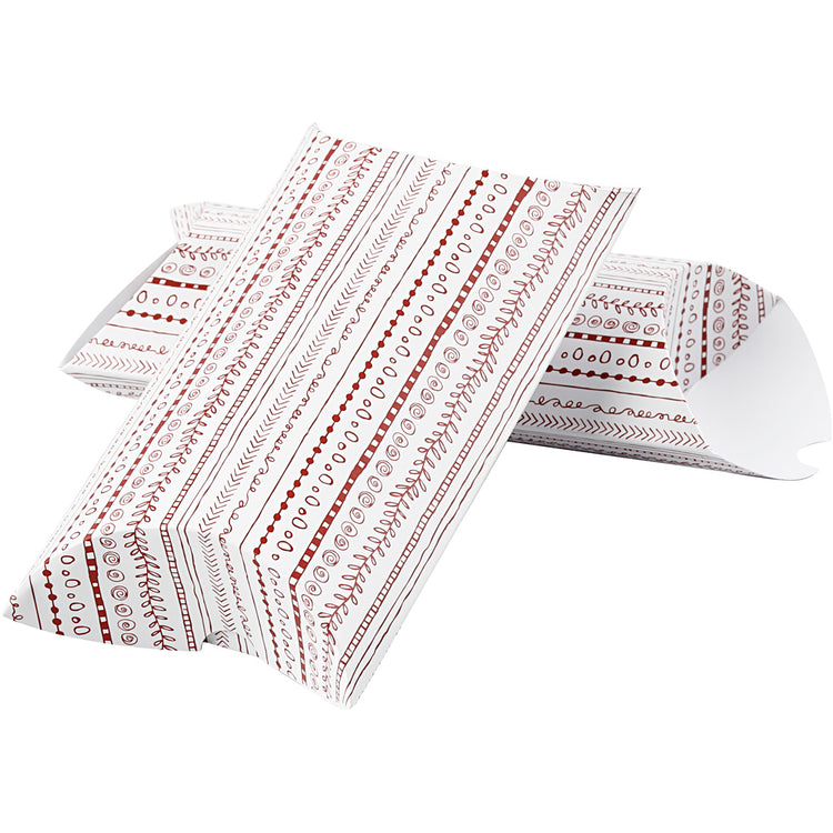Vivi Gade Geschenkbox, Kritzeleien, Größe 18x15x6 cm, 300 g, rot, 3 Stück 1 Box