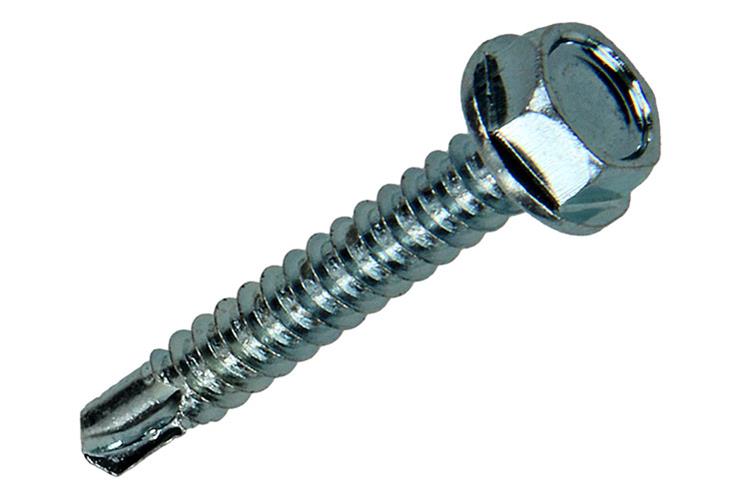Mack 1017478 – selbstbohrende Sechskantschraube. Kopf verzinkt. 18 Stück 4,8 x 32 mm | 5 Stück