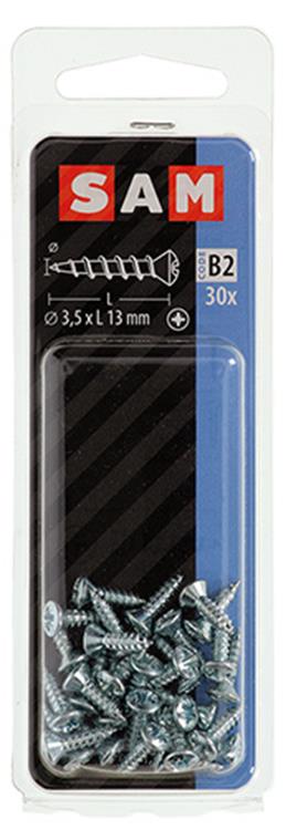 Mack 1017483 – selbstschneidende Schraube BVK-beschichtet 30 Stück 3,5 x 13 mm | 10 Stück