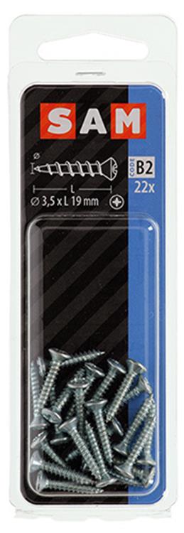 Mack 1017484 – selbstschneidende Schraube BVK-beschichtet 22 Stück 3,5 x 19 mm | 10 Stück