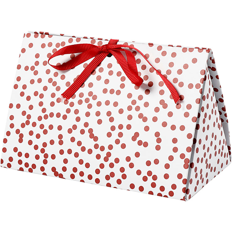 Vivi Gade Geschenkbox, Punkte, Größe 15x7x8 cm, 250 g, rot, 3 Stück 1 Box