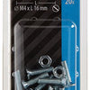 Mack 1017491 – Metallschraube verzinkt. Kopf + Mutter plattiert 20 Stück M4 x 16 mm | 10 Stück