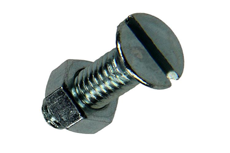 Mack 1017499 – Metallschraube verzinkt. Kopf + Mutter plattiert 16 Stück M5 x 16 mm | 10 Stück