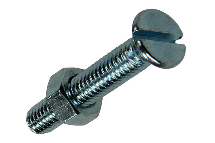 Mack 1017501 – Metallschraube verzinkt. Kopf + Mutter plattiert 14 Stück m5 x 25 mm | 10 Stück