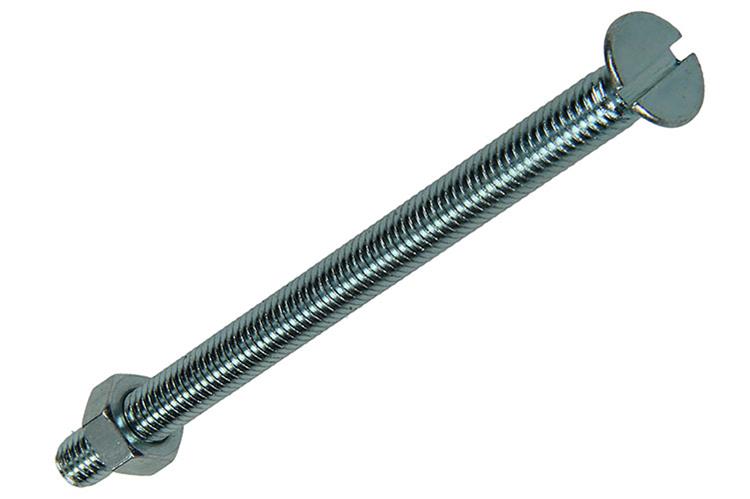 Mack 1017506 – Metallschraube verzinkt. Kopf + Mutter plattiert 6 Stück M5 x 70 mm | 10 Stück