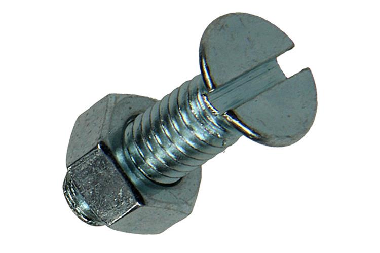 Mack 1017508 – Metallschraube verzinkt. Kopf + Mutter plattiert 10 Stück m6 x 20 mm | 10 Stück