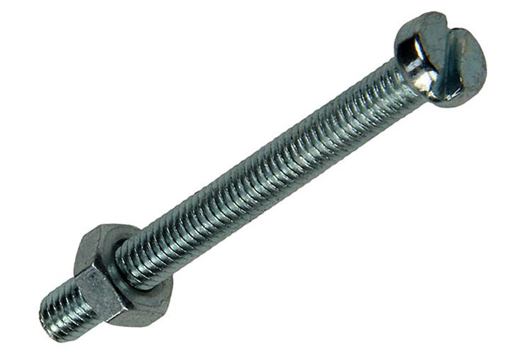Mack 1017521 - Metallschraubzyl. Kopf + Mutter plattiert 12 Stück M4 x 40 mm | 10 Stück
