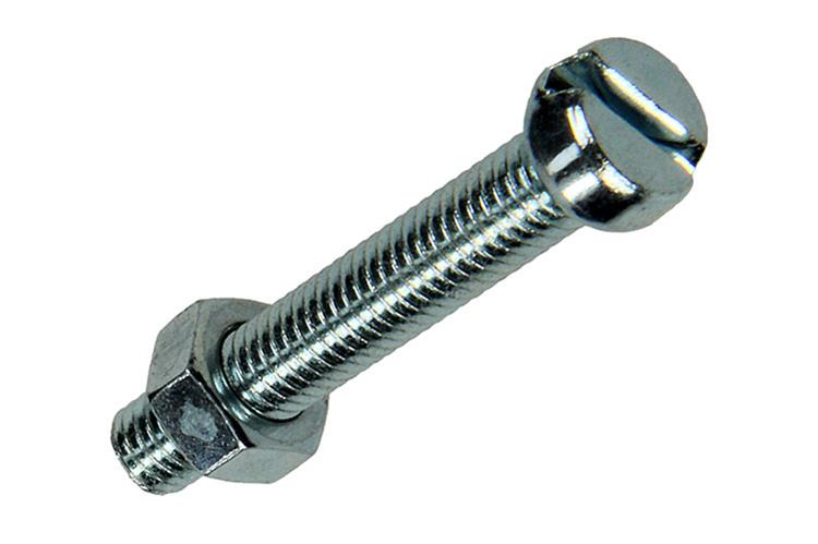 Mack 1017526 - Metallschraubzylinder Kopf + Mutter plattiert 13 Stück M5 x 30 mm | 10 Stück