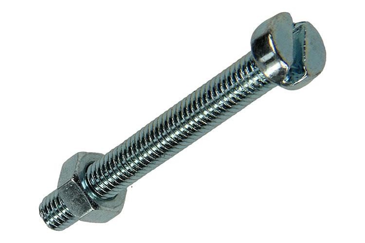 Mack 1017527 - Metallschraubzylinder Kopf + Mutter plattiert 10 Stück M5 x 40 mm | 10 Stück