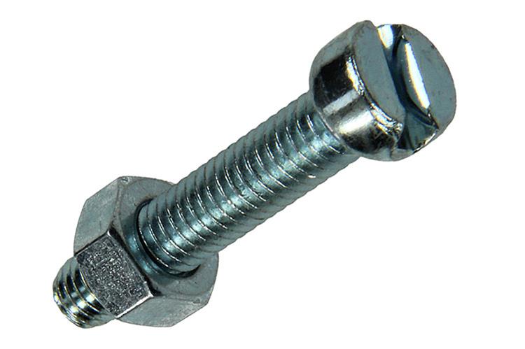 Mack 1017533 - Metallschraubzyl. Kopf + Mutter plattiert 8 Stück M6 x 30 mm | 10 Stück