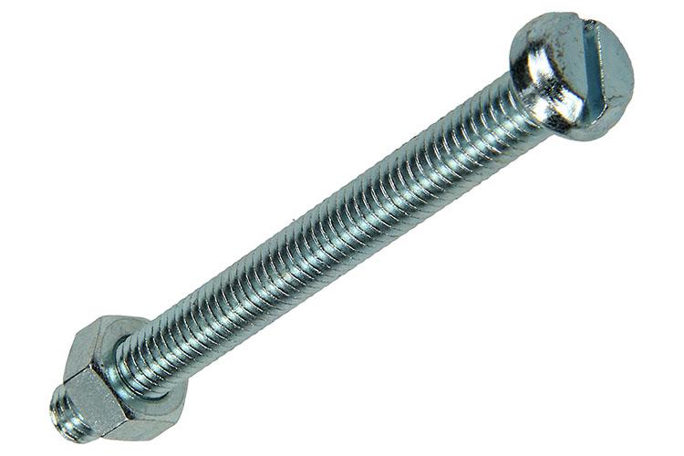Mack 1017536 - Metallschraubzyl. Kopf + Mutter plattiert 4 Stück M6 x 60 mm | 10 Stück