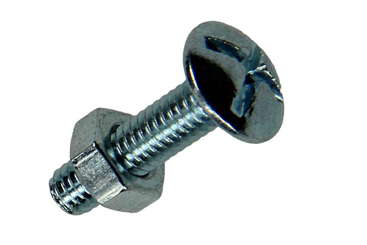 Mack 1017539 – Heizungsschraube + Mutter aus verzinktem Stahl, 22 Stück, M4 x 16 mm | 10 Stück