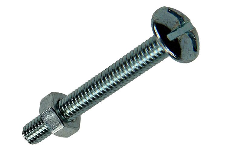 Mack 1017542 – Heizungsschraube + Mutter aus verzinktem Stahl, 16 Stück, M4 x 30 mm | 10 Stück