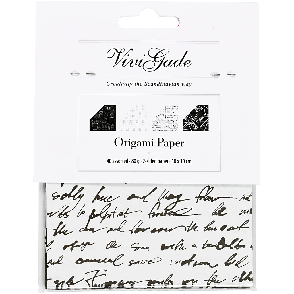 Vivi Gade Origami-Papier, Größe 10 x 10 cm, 80 g, 40 Blatt, 1 Karton