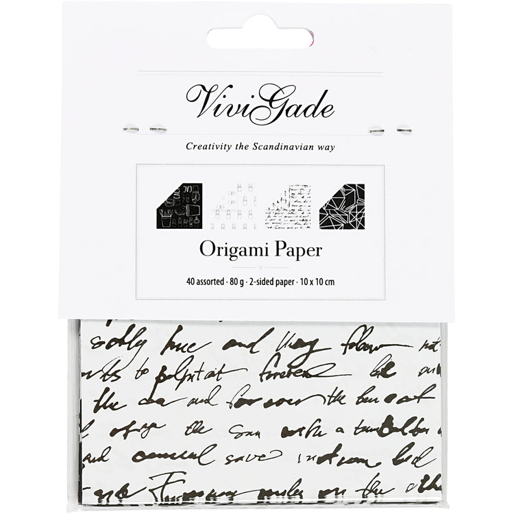 Vivi Gade Origami-Papier, Größe 10 x 10 cm, 80 g, 40 Blatt, 1 Karton