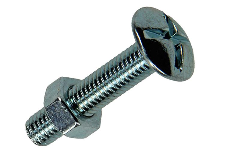 Mack 1017546 – ​​Ofenschraube + Mutter aus verzinktem Stahl, 14 Stück, M5 x 25 mm | 5 Stück