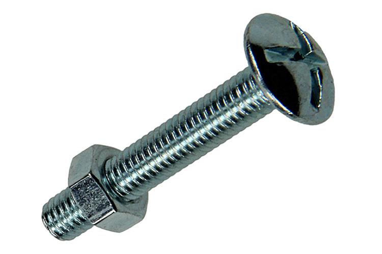 Mack 1017547 – Ofenschraube + Mutter aus verzinktem Stahl 12 Stück M5 x 30 mm | 5 Stück