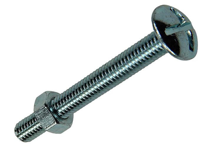 Mack 1017548 – Heizungsschraube + Mutter aus verzinktem Stahl, 10 Stück, M5 x 40 mm | 5 Stück