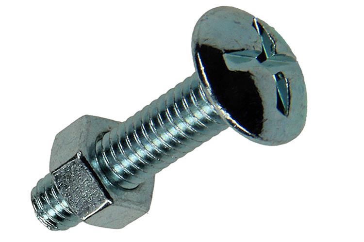 Mack 1017552 – Ofenschraube + Mutter aus verzinktem Stahl, 8 Stück, M6 x 25 mm | 5 Stück