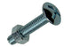 Mack 1017553 – Heizungsschraube + Mutter aus verzinktem Stahl, 8 Stück, M6 x 30 mm | 5 Stück
