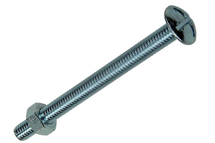 Mack 1017557 – Heizungsschraube + Mutter aus verzinktem Stahl, 4 Stück, M6 x 70 mm | 10 Stück