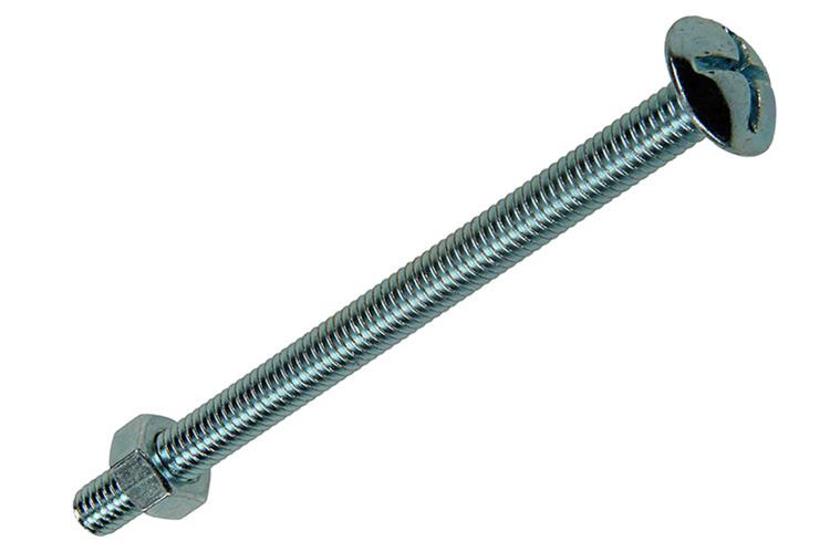Mack 1017558 – Heizungsschraube + Mutter aus verzinktem Stahl, 4 Stück, M6 x 80 mm | 5 Stück