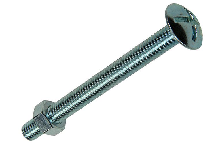 Mack 1017561 – Heizungsschraube + Mutter aus verzinktem Stahl, 3 Stück, M8 x 80 mm | 5 Stück