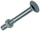 Mack 1017578 – Holzschraube + Mutter aus verzinktem Stahl, 4 Stück, M7 x 60 mm | 5 Stück