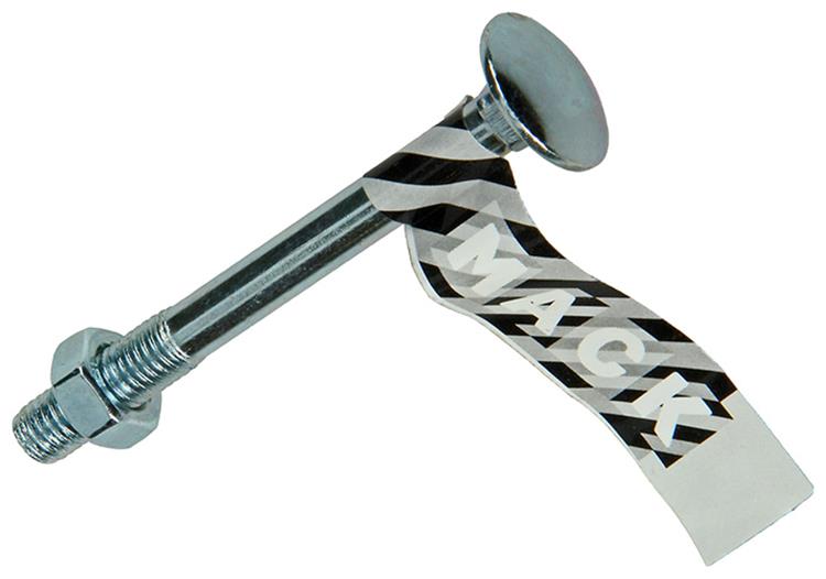 Mack 1017584 – Holzschraube + Mutter aus verzinktem Stahl, 1 Stück, M8 x 80 mm | 10 Stück
