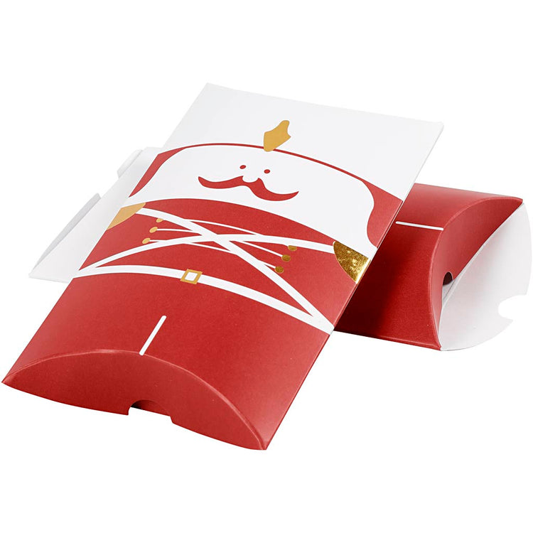 Vivi Gade Geschenkboxen, Nussknacker, Größe 12x9,4x2,5 cm, 300 g, Gold, Rot, Weiß, 3 Stück 1 Box