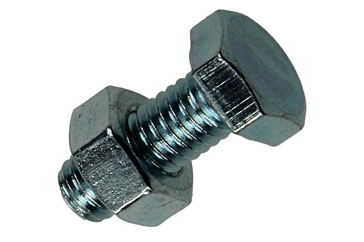Mack 1017604 – Hahnschraube + Mutter aus verzinktem Stahl, 15 Stück, M6 x 16 mm | 10 Stück