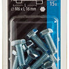 Mack 1017604 – Hahnschraube + Mutter aus verzinktem Stahl, 15 Stück, M6 x 16 mm | 10 Stück