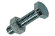 Mack 1017606 – Hahnschraube + Mutter aus verzinktem Stahl, 13 Stück, M6 x 25 mm | 10 Stück