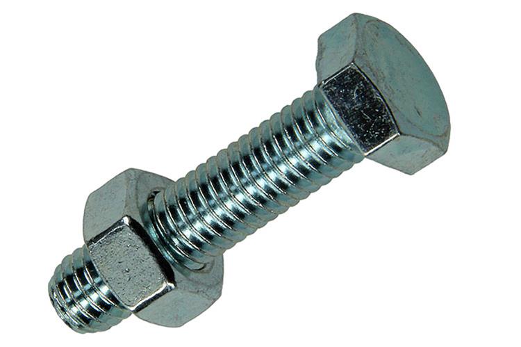 Mack 1017614 – Hahnschraube + Mutter aus verzinktem Stahl, 5 Stück, M8 x 35 mm | 5 Stück
