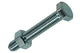 Mack 1017616 – Hahnschraube + Mutter aus verzinktem Stahl, 4 Stück, M8 x 50 mm | 10 Stück